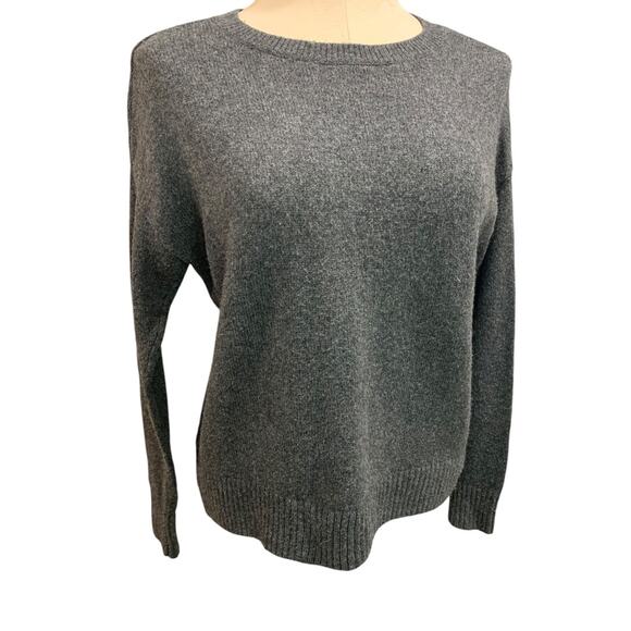 XS Loft Womens Gray Heathered Crewneck Sweater Wool Blend - Picture 1 of 8